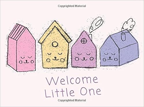 Welcome Little One Baby Shower Guest Signature Book Cute Hand