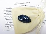 Fundamental Rockhound Products: Shattuckite tumbled stone gemstone crystal with carrying pouch, info card, stone certification (1 small)