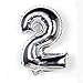 Tinksky 4pcs 40 Inch 2017 Balloons Number 2017 Graduation Balloons for Graduation Christmas Party Favor Decoration (Silver)