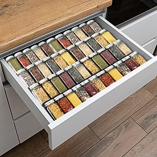 VANGAY Spice Drawer Organizer, Tier- 8Pack Clear Acrylic Drawer
