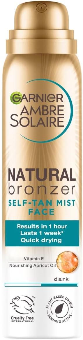 Garnier Ambre Solaire Dark Face Mist Self Tan Streak Free Quick Dry Radiant