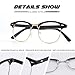 Happy Store CN56 Vintage Inspired Classic Horn Rimmed Half Frame Nerd UV400 Clear Lens Glasses,Red Black