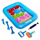 Play Sand Kit for Kids - Kinetic Sandbox with Sand Tray, Tools & 3.5 lb Non-Toxic Sand - Educational Sensory Toys for 3 4 5 6 Year Old Girls & Boys - Creative Sand Play Set