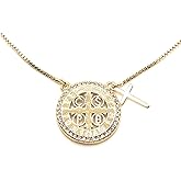 Lariat Necklace for Women, San Benito Necklace, Saint Benedict Necklace, San Benito Lariat Necklace, Gifts for Her, Dainty Long Gold Necklace for Women, Ajustable Necklace, Gifts for Her.