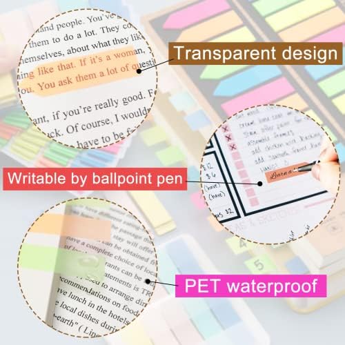 800 Pièces Marqueur de Page Feuillets, 8 Couleurs
