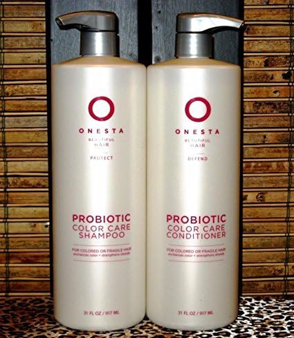 Onesta Probiotic Color Care Shampoo Conditioner 31 Oz Liter Duo Set with Pumps