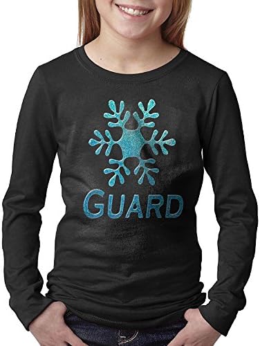 100% Cotton Youth Big Girls Boys Winter Guard Long Sleeve T Shirts Tees L Soft Comfort