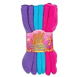 Hot Feet Women's 3 Pairs Thermal Indoor Slipper Socks with Gripper bottom - Thick Brush inner Insulated; Size: 4-11
