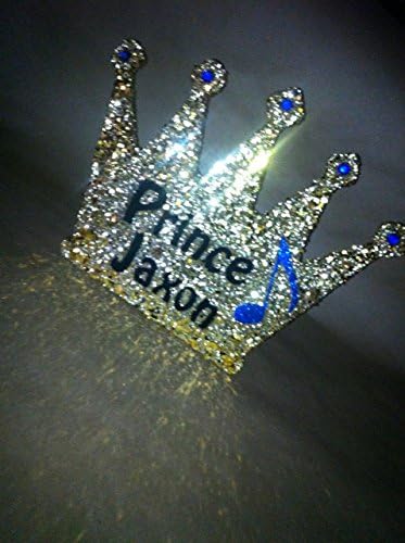 Royal themed centerpieces for baby shower centerpieces. Glitter crown centerpieces. Prince theme or Princess theme 10" sparkling letters or numbers!