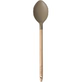 Sur La Table Kitchen Essential Chef's Toolkit Silicone Kitchen Spoon With Beechwood Handle - Taupe