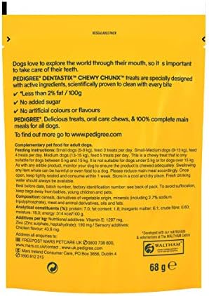 Pedigree Dentastix - Chewy Chunx Mini - Dog Treats for Small and Medium Dogs - Chicken Flavour - 5 Chews (Pack of 5) - Image 3
