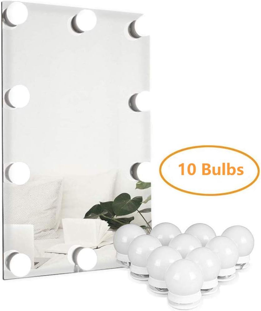 Runoob Hollywood Style Led Vanity Mirror Light Reflector Mirror Lamp Makeup Lamp Make Up Table Mirror Light Set For Cosmetic Mirror Mirror Not Included 10 Bulbs Amazon Com