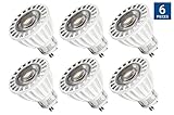 Hyperikon GU10 LED Track Light Bulb 7W (50W equivalent), Dimmable MR16 480 lumen, 2700K (Warm White), CRI 90+, 120 Volt, 40° Beam Angle, UL-listed and ENERGY STAR Qualified - (6 Pack)