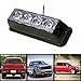 Favson 4 LED Strobe Lights for Trucks Cars Van with High Intensity White&Yellow Emergency Flasher (2pcs)
