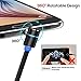 EEkiimy 90 Degree Strong Magnetic Multiple USB Charging Cable 3 in 1 Charging Cable Micro USB Type C Cable Magnetic USB Charging Cord for All Phones Samsung Galaxy Note 8 (1xCable.3xConnectors)