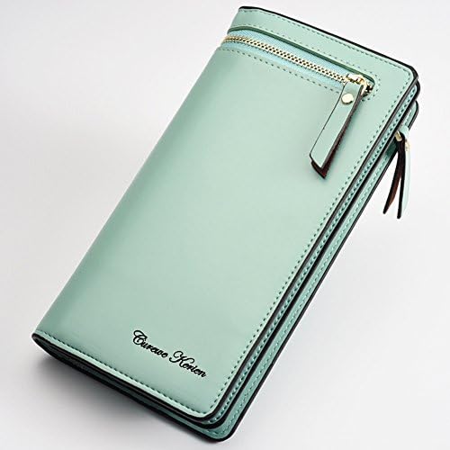 iLapland faux Leather Multi-purpose Clutch Wallet Case for Smartphones (Olive green)