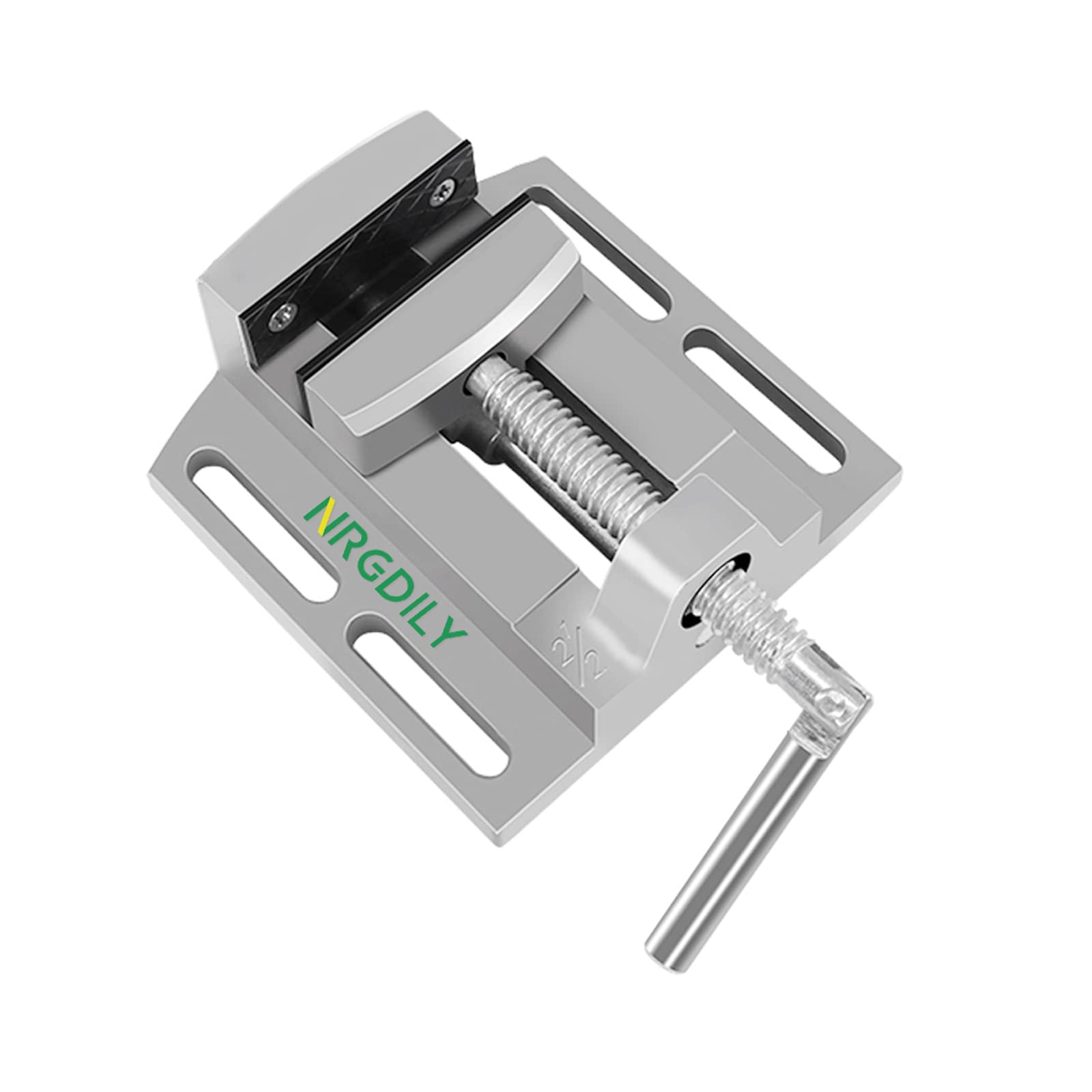 NRGDILY Pillar Drill Vice 2.5 Inch, Heavy Duty Drill Press Vice Clamp Professional Aluminium Bench Workbench Machine Vise for Workshop and Milling Drilling