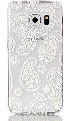 Galaxy S6 Edge Slim TPU Case, GreenDimension Transparent Petal Inked Pattern Hybrid 2 in 1 Protective Floral Shell Flexible Silicon Soft Girly Perfection Cover + Touch Pen for Samsung Galaxy S6 Edge