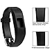 SnowCinda 11 Colors Garmin Vivofit 3 Vivofit JR Bands With Secure Watch Clasp, Silicone Replacement Bands for Garmin Vivofit 3 JR (Black)