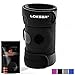 LOKSER Pro Knee Brace Support | Open Patella Stabilizer | Non-Slip with Medical Grade Quality Breathable Neoprene Sleeve | Fully Adjustable Compression Knee Pad | Recovery and Pain Relief | Black
