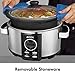 Slow Cooker Aicok 7 Quart Slow Cookers Programmable with 12 Hour Timer Auto Shut Off and Instant Food Warmer, Anti-scalding Handle and Oval Nonstick Removable Crock Stoneware,Stainless Steel