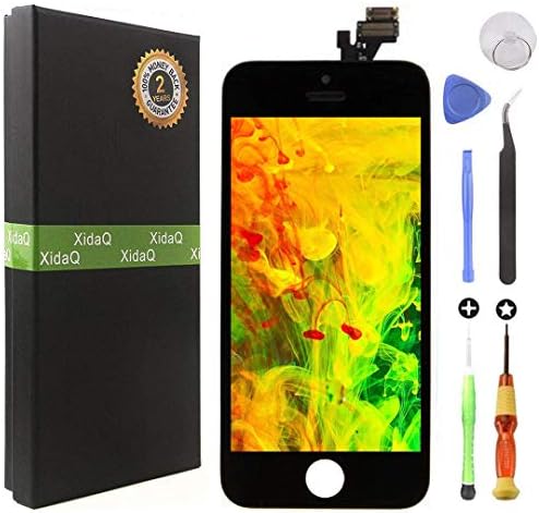 XidaQ For iPhone 5 Screen Replacement Touch Digitizer LCD Display Assembly with Full Replacement Tool Kit Black(4.0")