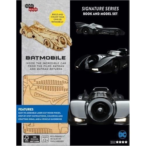 IncrediBuilds DC Comics Batmobile Signature Series 3D Wood Model and Book