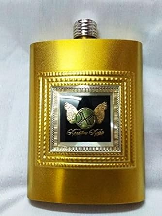 Hanumex Golden Color Premium Stainless Steel Hip Flask Wine Bottle Alcohol Beverage Holder (8 Oz)