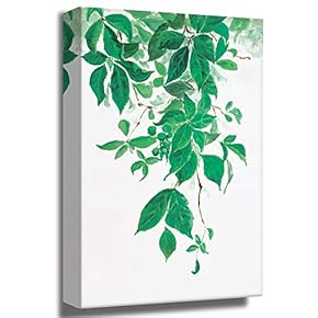 B2T  Canvas Wall Art Hand Drawn Green Lime Fruit Tree Painting Artwork for Home Prints Framed - 12x18 inches