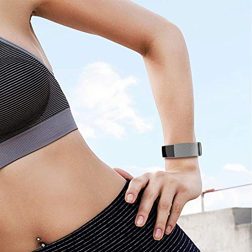MoreToys Compatible Fitbit Charge 3 Band, Silicone Replacement Accessory Sport Wristband Watch Strap Bracelet Fitbit Charge 3 Fitness Tracker (Gray)