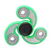 Xinzistar Tri Fidget Hand Spinner Finger Toys Set Stress Reducer Ultra Fast Bearings Perfect For ADD, ADHD, Anxiety, Boredom, and Autism Adults Children (Green)