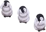 Nemesis Now U4921R0 See Hear Speak No Evil Emperor Penguin Chick Figurines view 5