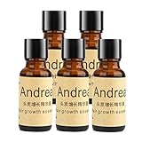5 x 20ML Andrea Hair Growth Essence Hair Loss Stop Fast Hair Growth Products Regrow Scalp Treatments Ginger Genseng Raise Dense Hair Liquid For Damaged Hair Enhance Your Overall Hair Condition