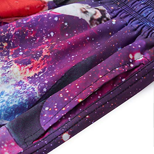 Loveternal Guy Swim Trunks Summer Anime Board Shorts Cool 3D Print Graphic Swimming Trunks Fun Animal Beach Shorts Cat Graphic Fish Swim Trunks with Pockets Rainbow Shorts for Men M - Thumbnail 5