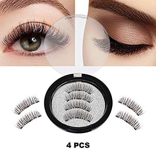 Handcrafted Handmade magnetic Eyelashes with 3 magnet full Eyelash 3D faux Mink Fiber No Glue magnetic full stripe eyelashes