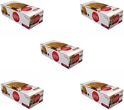CORAZONAS HeartBar Cranberry Flax Oatmeal Squares 72-Count (5 BOX (72 Count))