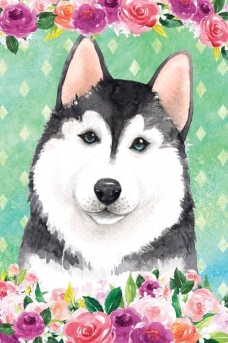 Bullet Journal Notebook For Dog Lovers Husky In Flowers 2: Graph Design - 162 Numbered Pages With 150 Graph Style Grid Pages, 6 Index Pages and 2 Key ... Size.: Volume 22 (Journal Time Graph Series) Paperback – 17 Jan. 2018