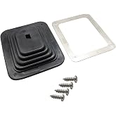 LPFIDI Rubber Shifter Boot Kit Universal Fitment with Chrome Plate 5-5/8" X 6-3/4" Compatible for Most Automatic or Manual Shifters Hurst,B&amp;M,Etc.