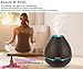 Aromatherapy Essential Oil Diffuser, Aromacare 300ml Cool Mist Aroma Humidifier, Wood Grain Quiet Air Humidifier with Waterless Auto Shut-off for Office/Home/Bedroom/Living Room/Yoga/Spa/Study-Brown