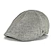VOBOOM linen Flat Cap Cabbie Hat Gatsby Ivy Irish Hunting Newsboy (Dark Grey)