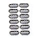 YONNA 12pcs U Shape Iron Snap Clips For Feather Hair Extensions Wigs Weft Brown Color