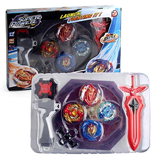 Bey Battle Burst God Evolution Battling Top B-127 CHO-Z Valkyrie / Valtryek,B-128 01 CHO Z SPRIGGAN,B-128-02 CHO-Z ORB EGIS.Î©.Qs,B-129 CHO-Z Achilles.00.Dm with Launcher Grip and Stadium Battle Set