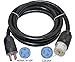 Conntek Temporary Generator Power Cord, 50-Amp 125/250-volt, NEMA 14-50P Plug to CS6364 50-Amp Connector, 20-Feet