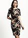 Floerns Women's Floral Short Sleeve Flower Print Bodycon Pencil Dress Navy M