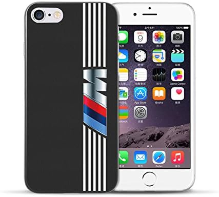 Black Luxurious Bmw Logo iPhone 7 Plus Case, Blue Navy Red Car Slim iPhone 8 Plus Cover For Car Freaks Transportation Themed Phone Casing Clear Transparent, Dirt Resistant Ultra Thin Plastic
