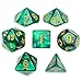 Wiz Dice Series II - Polyhedral Dice Set for Tabletop RPG Adventure Games with a Dice Bag - DND Dice Set, Suitable for MTG and Dice Games Alike - Basilisk Blood - 7 ct