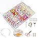 Phogary Children DIY Beads Set(500pcs), DIY Bracelets Necklaces Beads for Jewellery Making for Kids Bead Necklace Bracelet Making Kit As Beads Gift Kit for Girls