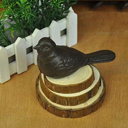 Cast Iron Bird Door Stop - Heavy Rustic Cute Bird Door Wedge Stopper - Home Decorative Gift