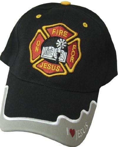 Cap-On Fire For Jesus (Firefighter Emblem)-Black