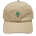 City Hunter C104 Palm Tree Summer Cotton Baseball Cap 15 Colors (Khaki)